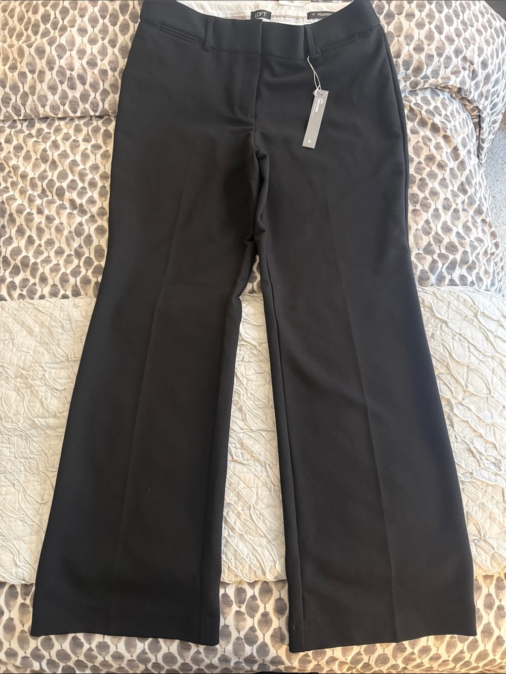 LOFT Julie Trouser Women's Black Pants NWT